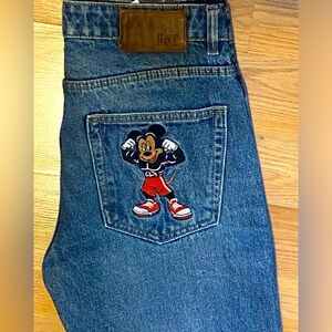 Mickey Mouse embroidery Gap Denim Jeans